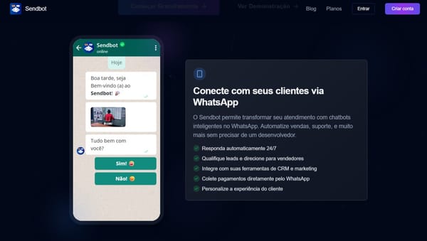 Conecte com seus clientes via WhatsApp - Sendbot
